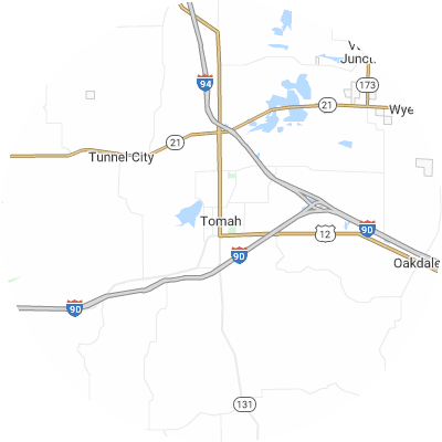 Best moving companies in Tomah, WI map