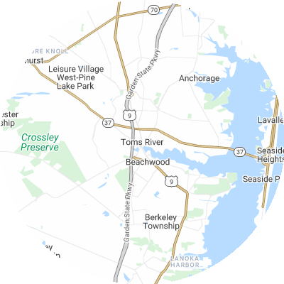 Best HVAC Companies in Toms River, NJ map
