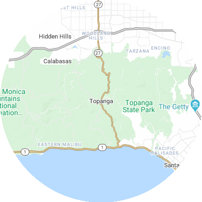 Best roofers in Topanga, CA map
