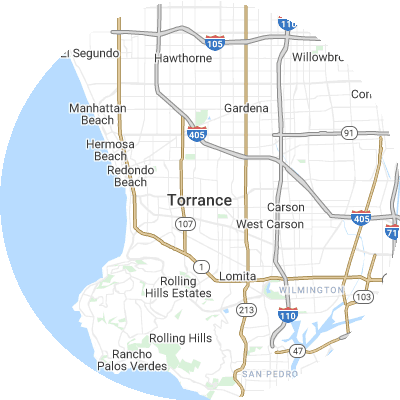 Best Electricians in Torrance, CA map