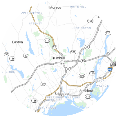 Best Electricians in Trumbull, CT map