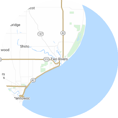 Best window replacement companies in Two Rivers, WI map