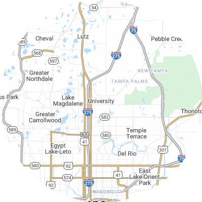 Best pest control companies in University, FL map