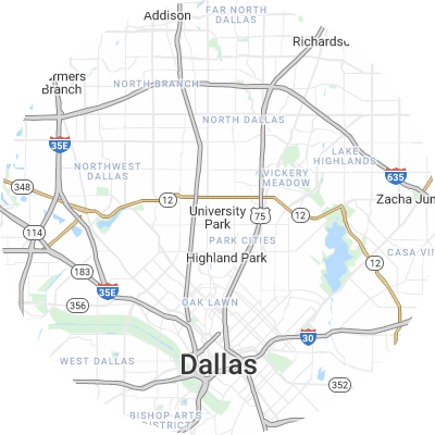 Best lawn care companies in University Park, TX map