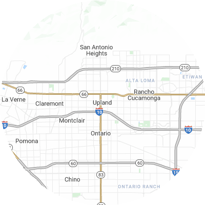 Best pest companies in Upland, CA map