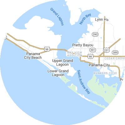 Best pest control companies in Upper Grand Lagoon, FL map