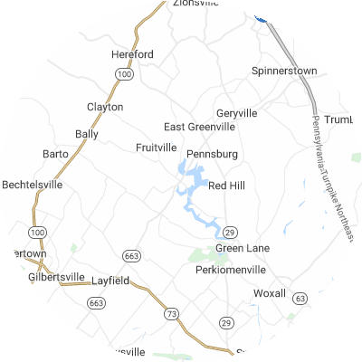 Best pest control companies in Upper Hanover, PA map