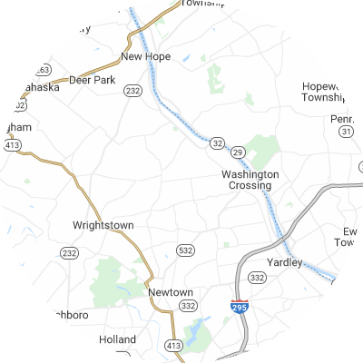 Best window replacement companies in Upper Makefield, PA map