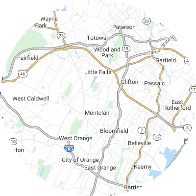 Best moving companies in Upper Montclair, NJ map