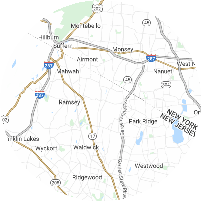 Best window replacement companies in Upper Saddle River, NJ map