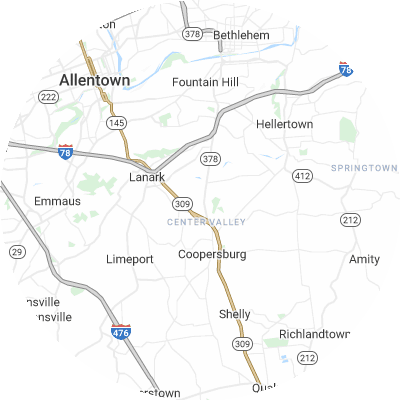 Best pest control companies in Upper Saucon, PA map