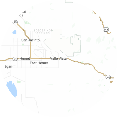 Best gutter companies in Valle Vista, CA map