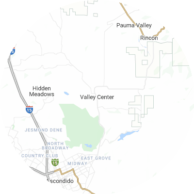 Best pest control companies in Valley Center, CA map
