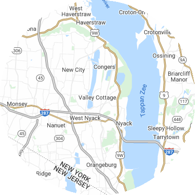 Best window replacement companies in Valley Cottage, NY map