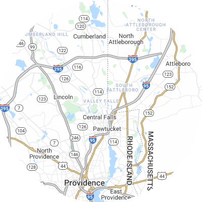 Best moving companies in Valley Falls, RI map