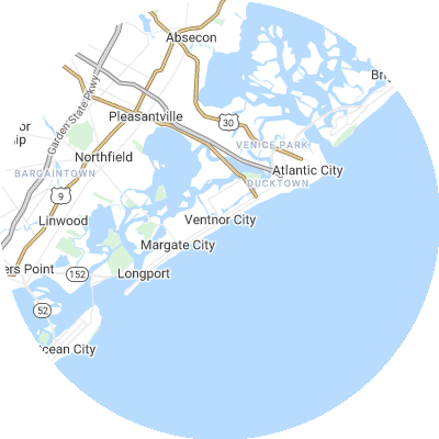 Best moving companies in Ventnor City, NJ map