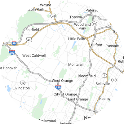 Best roofing companies in Verona, NJ map