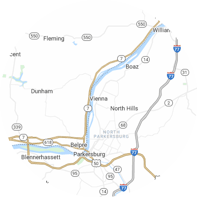 Best Electricians in Vienna, WV map