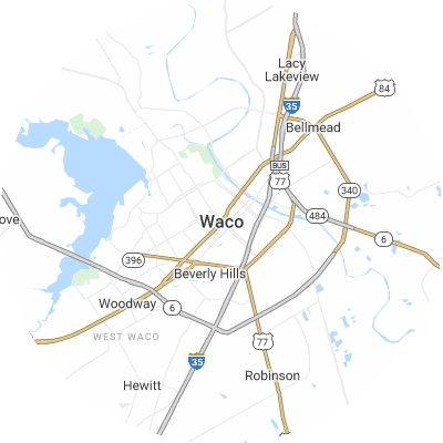 Best window replacement companies in Waco, TX map