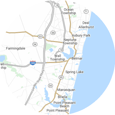 Best lawn care companies in Wall, NJ map