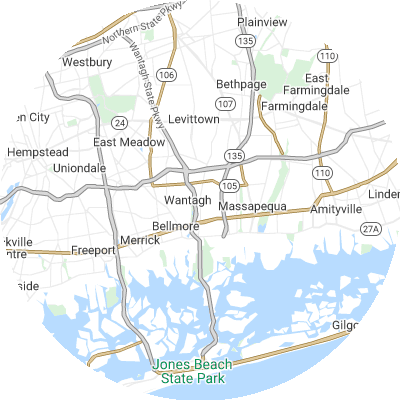 Best lawn care companies in Wantagh, NY map