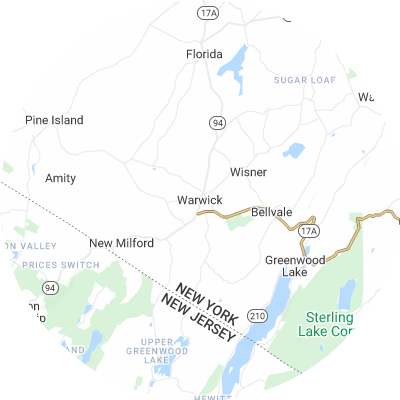 Best moving companies in Warwick, NY map
