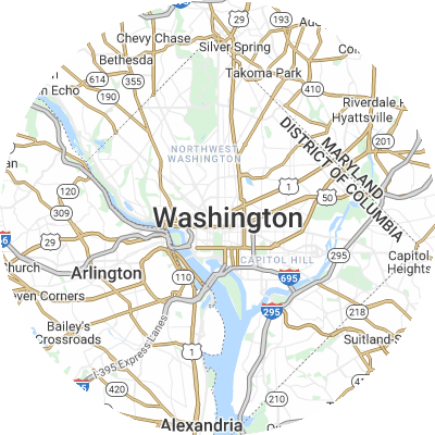 Best lawn companies in Washington, DC map