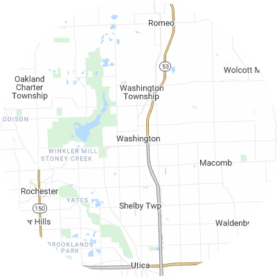 Best pest companies in Washington, MI map