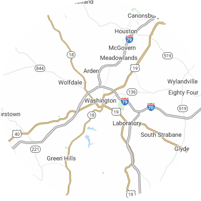 Best moving companies in Washington, PA map
