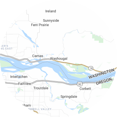 Best lawn care companies in Washougal, WA map