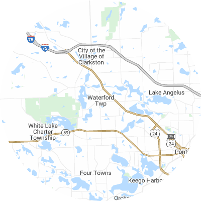 Best gutter cleaners in Waterford, MI map