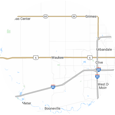 Best moving companies in Waukee, IA map