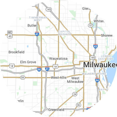 Best concrete companies in Wauwatosa, WI map