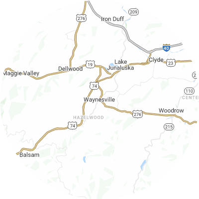 Best moving companies in Waynesville, NC map