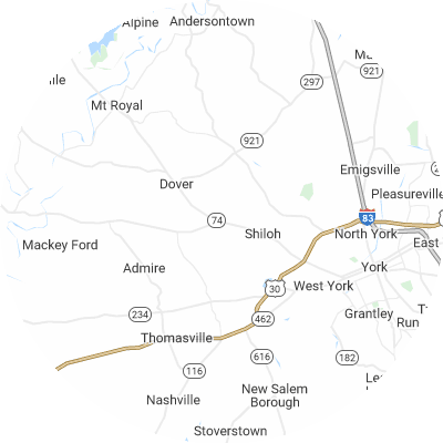 Best moving companies in Weigelstown, PA map