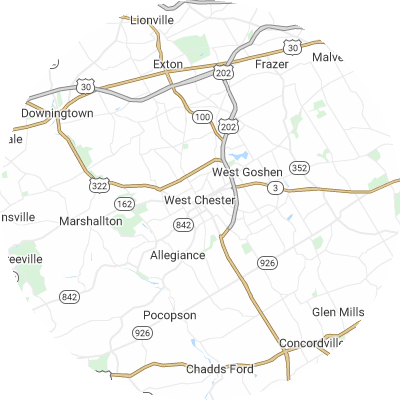 Best gutter cleaners in West Chester, PA map