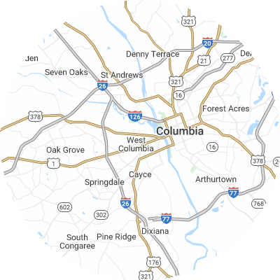 Best pest control companies in West Columbia, SC map