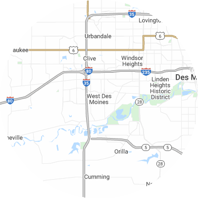 Best pest companies in West Des Moines, IA map