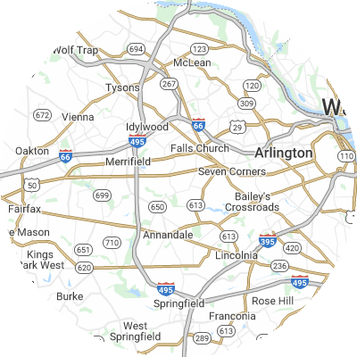 Best moving companies in West Falls Church, VA map