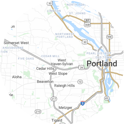 Best tree removal companies in West Haven-Sylvan, OR map