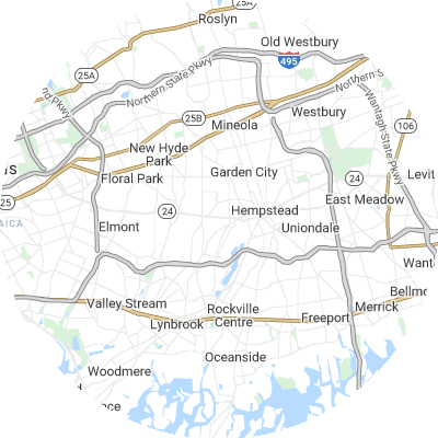 Best lawn care companies in West Hempstead, NY map