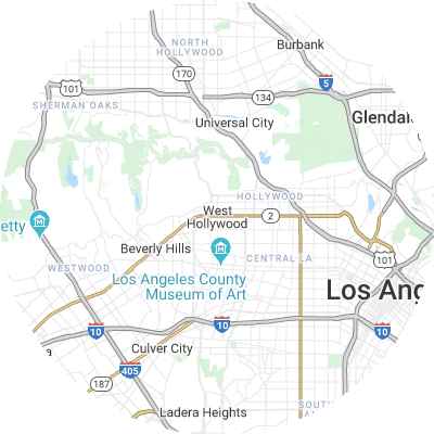 Best moving companies in West Hollywood, CA map