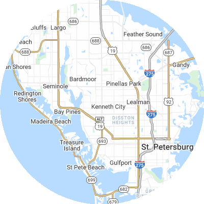 Best roofing companies in West Lealman, FL map