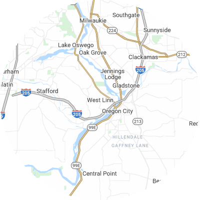 Best moving companies in West Linn, OR map