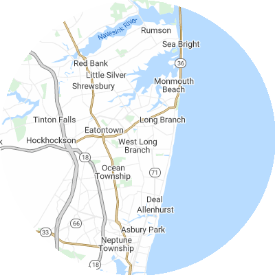 Best window replacement companies in West Long Branch, NJ map
