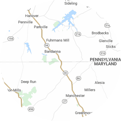 Best pest control companies in West Manheim, PA map