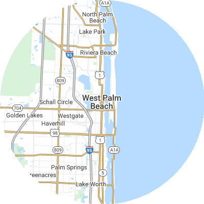 Best moving companies in West Palm Beach, FL map