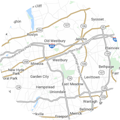 Best pest control companies in Westbury, NY map