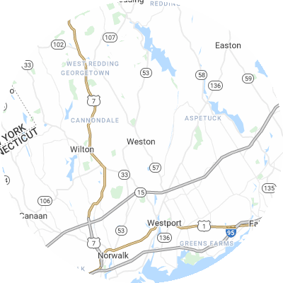 Best window replacement companies in Weston, CT map