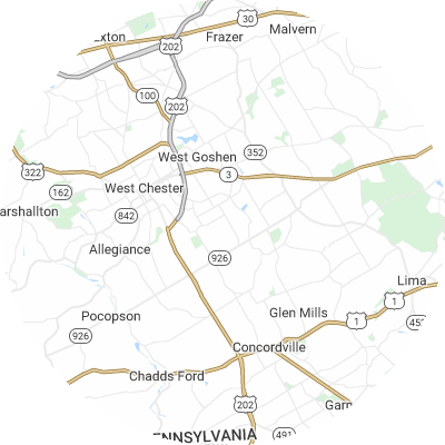 Best gutter cleaners in Westtown, PA map
